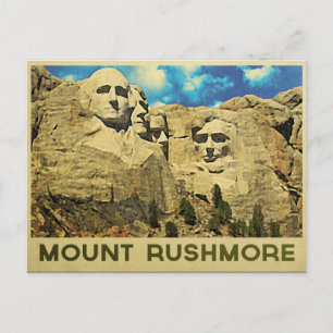 Mount Rushmore Vintage Postcard
