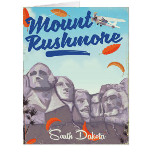 Mount Rushmore Vintage Style travel poster.