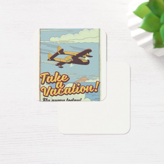 Mount Rushmore Vintage Style travel poster. Square Business Card