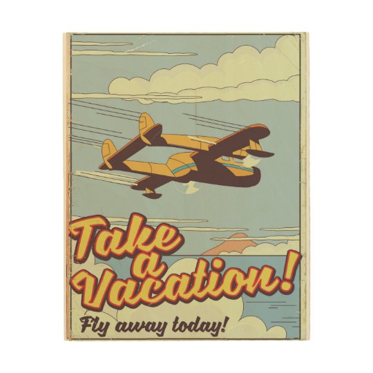 Mount Rushmore Vintage Style travel poster. Wood Print