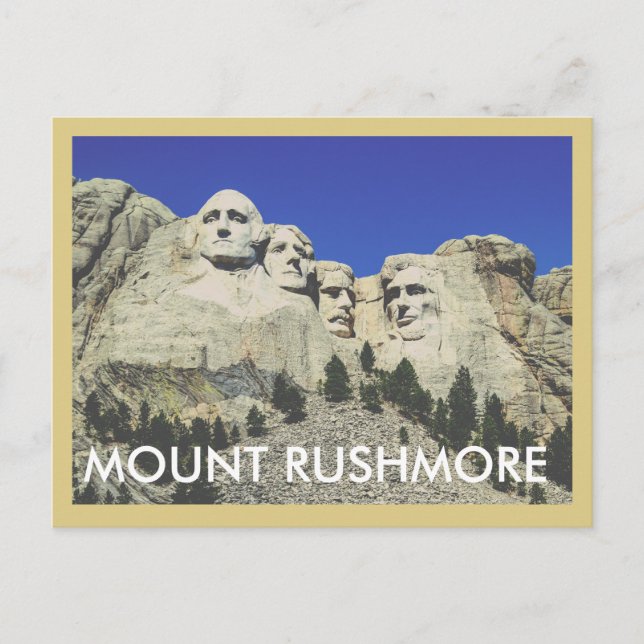 Mount Rushmore Vintage Travel Postcard (Front)
