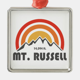 Mount Russell California Metal Ornament