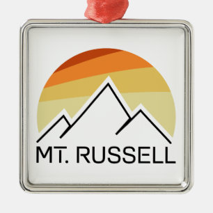 Mount Russell California Retro Metal Ornament