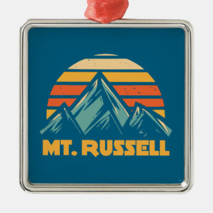 Mount Russell California Retro Turquoise Metal Ornament