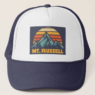 Mount Russell California Retro Turquoise Trucker Hat