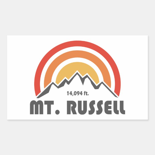 Mount Russell California Sticker (Front)