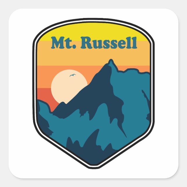 Mount Russell California Sunrise Square Sticker (Front)