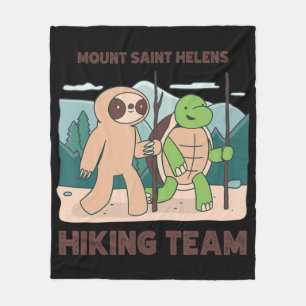 Mount Saint Helens hiking team climbing expedition Fleece Blanket