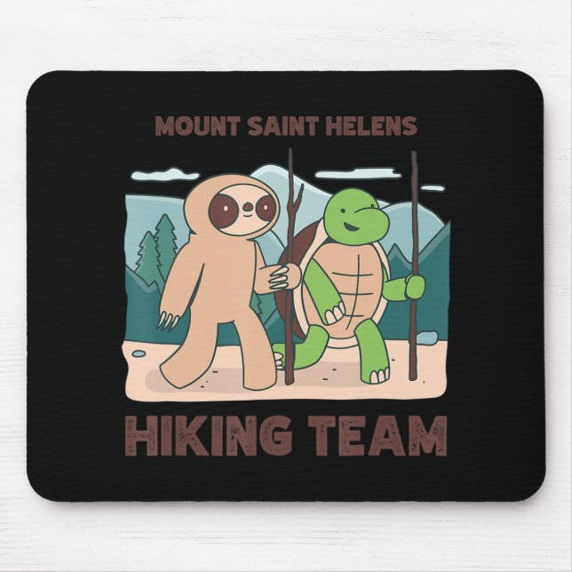 Mount Saint Helens hiking team climbing expedition Mouse Pad (Front)