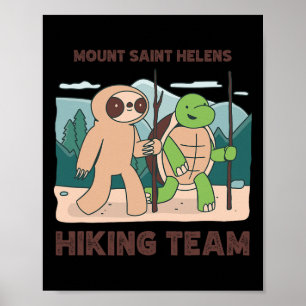 Mount Saint Helens Hiking Team Climbing Expedition Poster