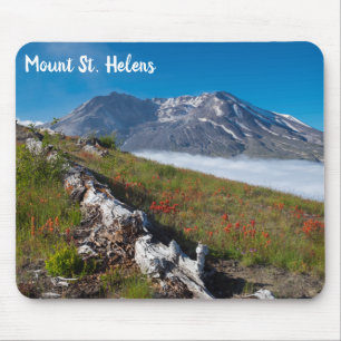 Mount Saint Helens Spring Flowers Mouse Pad