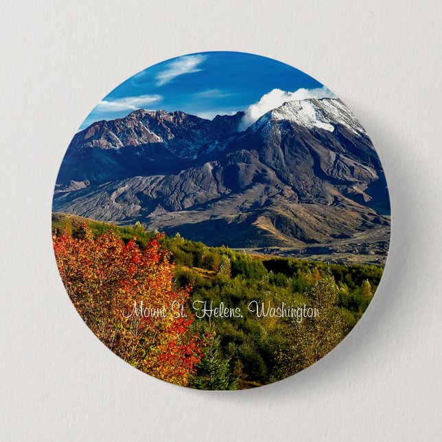 Mount Saint Helens, Washington 3 Inch Round Button (Front)