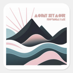 Mount Seymour Provincial Park Colored Hills Square Sticker