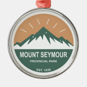 Mount Seymour Provincial Park in British Columbia  Metal Ornament