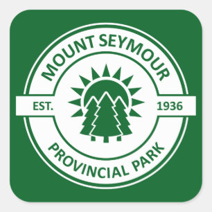 Mount Seymour Provincial Park Sun Trees Square Sticker