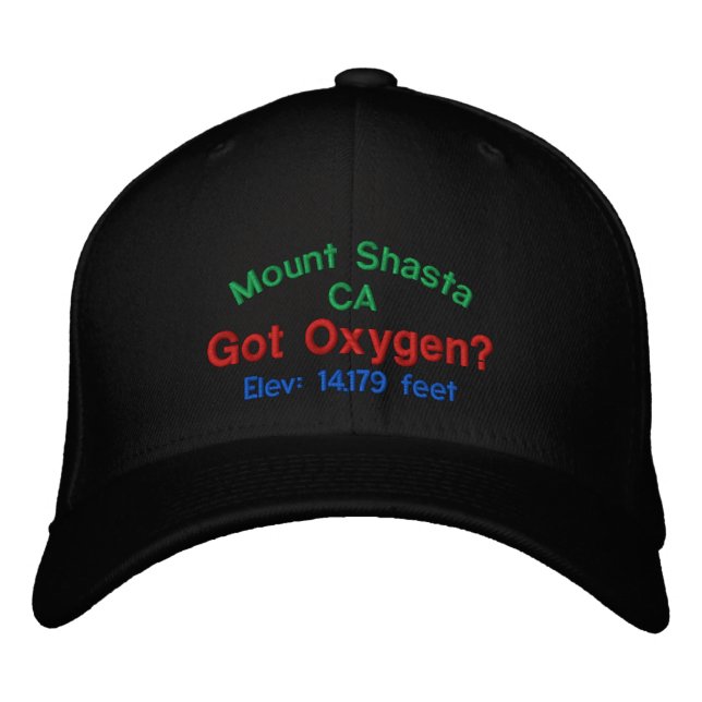 Mount Shasta California Elevation Cap (Front)