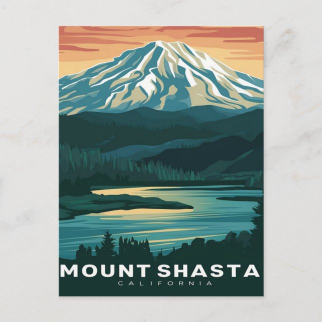 Mount Shasta California Postcard (Front)