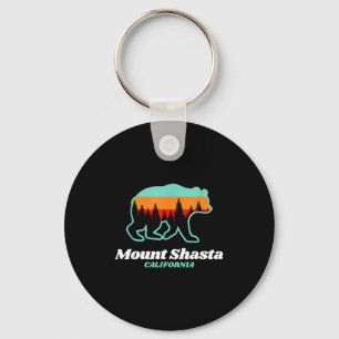 Mount shasta california skiing snowboarding bear keychain