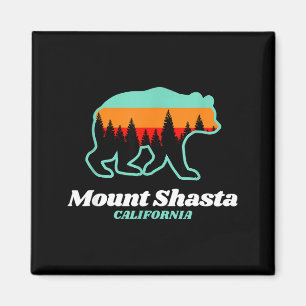 Mount shasta california skiing snowboarding bear magnet