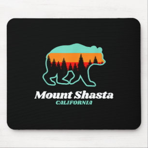 Mount shasta california skiing snowboarding bear mouse pad
