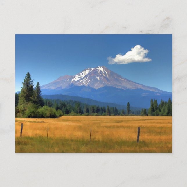 MOUNT SHASTA NEAR McCLOUD Postcard (Front)