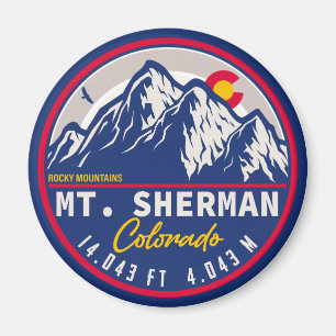 Mount Sherman Colorado - 14ers fourteener hiking Magnet