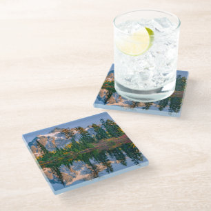 Mount Shuksan mirrored in Reflection Lake Glass Coaster