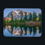 Mount Shuksan mirrored in Reflection Lake Magnet<br><div class="desc">Mount Shuksan is mirrored in Reflection Lake at Mount Baker NRA on an autumn afternoon in the North Cascades of Washington, Whatcom County, Washington, USA</div>