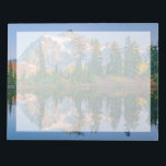 Mount Shuksan mirrored in Reflection Lake Notepad<br><div class="desc">Mount Shuksan is mirrored in Reflection Lake at Mount Baker NRA on an autumn afternoon in the North Cascades of Washington, Whatcom County, Washington, USA</div>