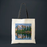 Mount Shuksan mirrored in Reflection Lake Tote Bag<br><div class="desc">Mount Shuksan is mirrored in Reflection Lake at Mount Baker NRA on an autumn afternoon in the North Cascades of Washington,  Whatcom County,  Washington,  USA</div>