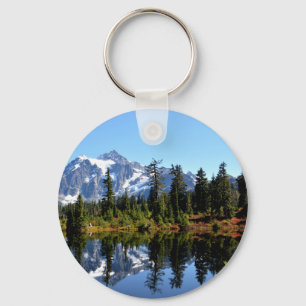 Mount Shuksan on a Sunny Day Keychain