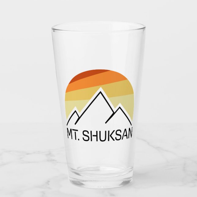 Mount Shuksan Washington Retro Glass (Front)