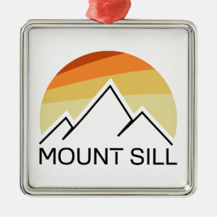 Mount Sill California Retro Metal Ornament