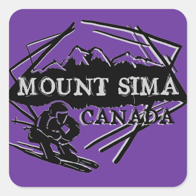 Mount Sima Canada ski stickers (Front)
