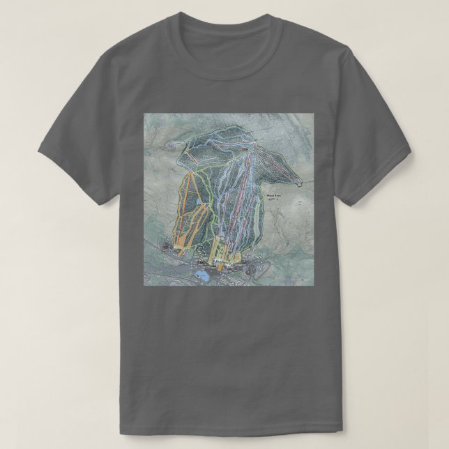 Mount Snow Resort Trail Map T-Shirt (Design Front)