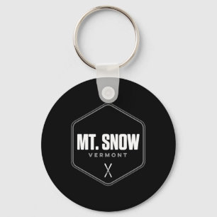 Mount Snow Vermont Graphic Ski T Shirt Keychain