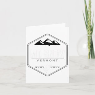 Mount Snow Vermont Graphic Snowboard T Shirt  Card