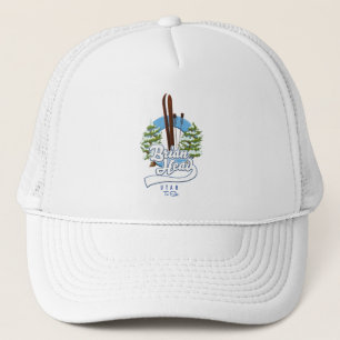 Mount Snow Vermont Ski logo. Trucker Hat