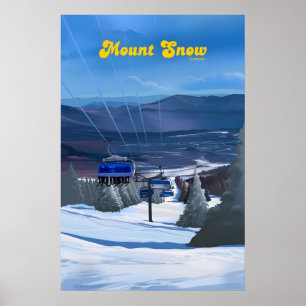 Mount Snow Vermont Ski Resort Travel Poster