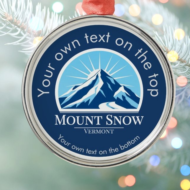 Mount Snow Vermont ski vacation medal Metal Ornament (Creator Uploaded)