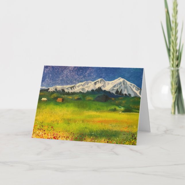 Mount Sopris in Carbondale, Colorado Card (Front)