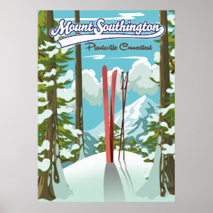 mount southington plantsville, connecticut ski  poster