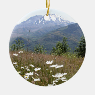 Mount St. Helens Ceramic Ornament
