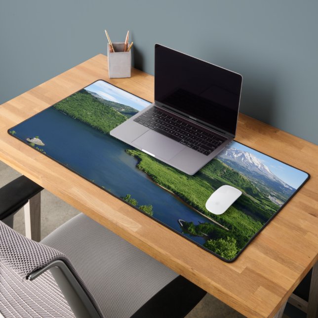 Mount St Helens Coldwater Lake Scenic Landscape Desk Mat (Office 2)