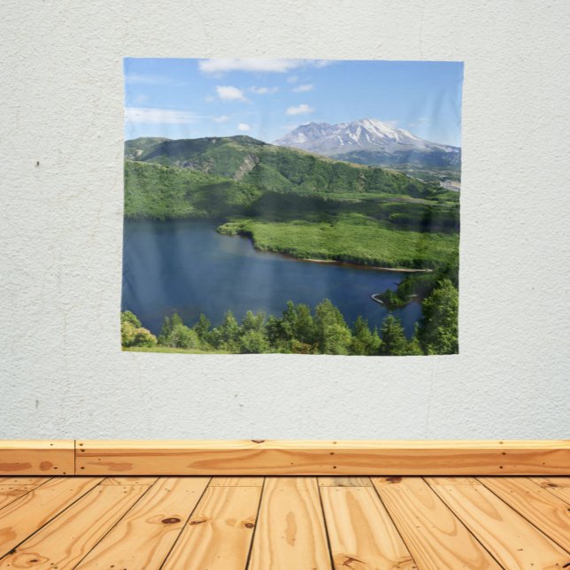 Mount St Helens Coldwater Lake Scenic Landscape Tapestry (In Situ )