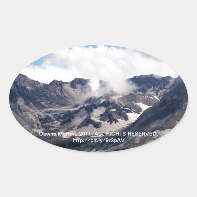 Mount St Helens lava dome 2 Oval Sticker (Front)