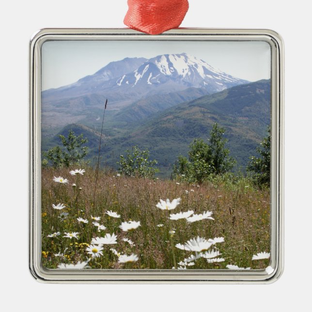 Mount St. Helens Metal Ornament (Front)