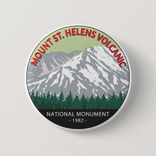 Mount St Helens National Volcanic Monument Vintage 2 Inch Round Button