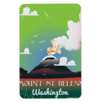 Mount St. Helens vintage travel poster.