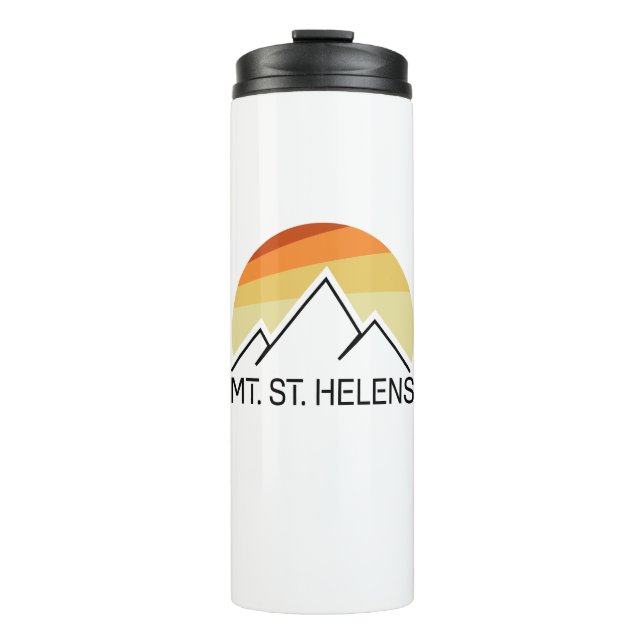 Mount St. Helens Washington Retro Thermal Tumbler (Front)